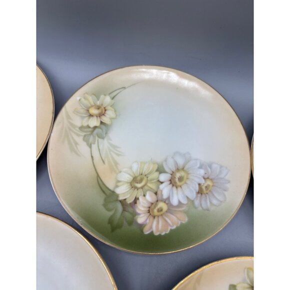 5 Pc Vintage Reinhold Schlegelmilch R.S.Tillowitz Germany Daisy Salad Plates - Picture 5 of 8